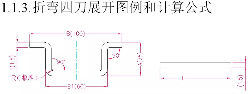 折弯四刀展开图